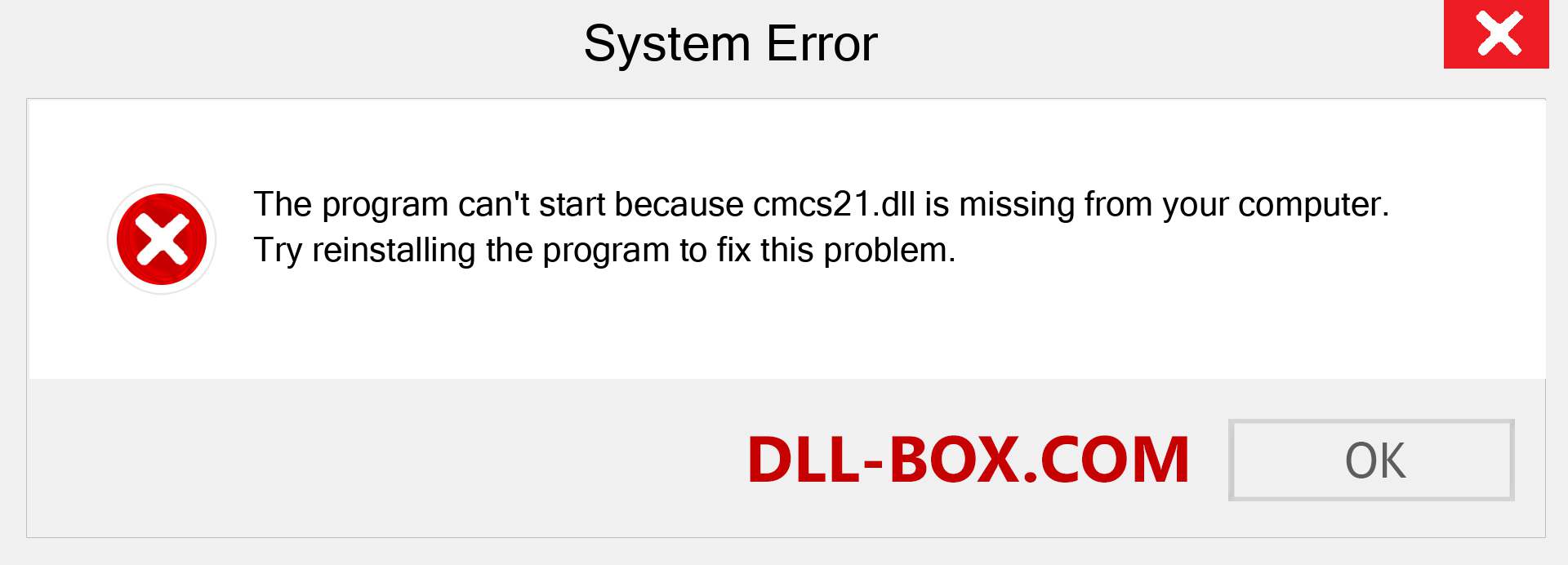  cmcs21.dll file is missing?. Download for Windows 7, 8, 10 - Fix  cmcs21 dll Missing Error on Windows, photos, images